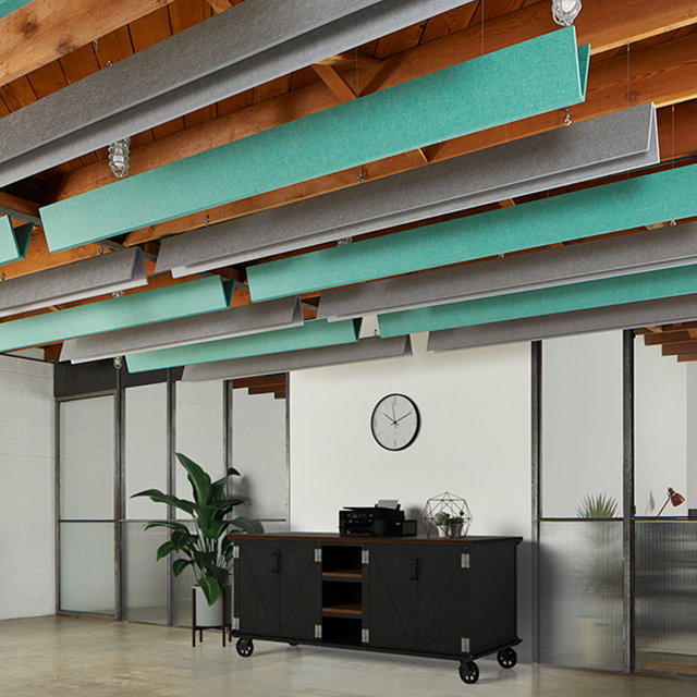 Panel acústico deflector en V