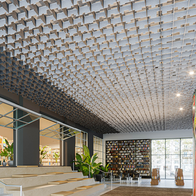 Paneles acústicos del horizonte de la ciudad