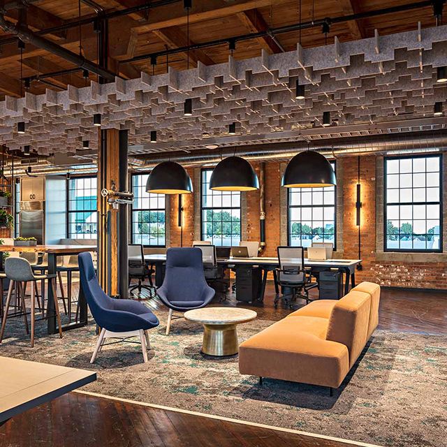 Paneles acústicos del horizonte de la ciudad